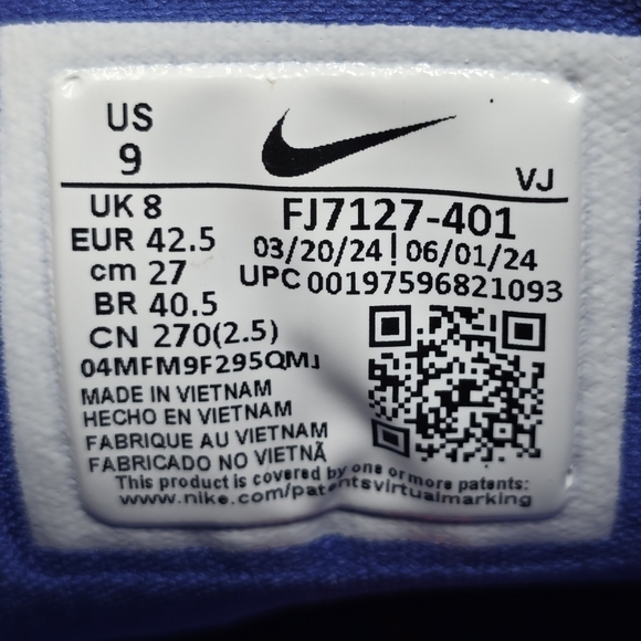 Nike Free Metcon 6 Astronomy Blue Black Men’s Size 9 Shoes Trainers FJ7127-401 main image 7